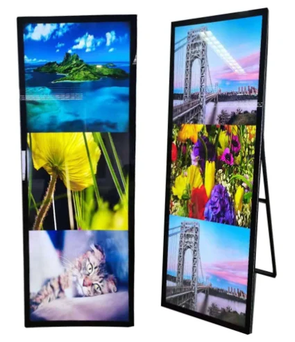 Classic Indoor Rechargeable LCD Display Advertising Monitor Full Screen 43 Inch Digital Signage Portable LCD Poster Signage