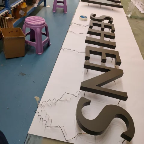 custom led backlit letters stainless steel letter sign 3d led sign light aluminium channel letter for shop