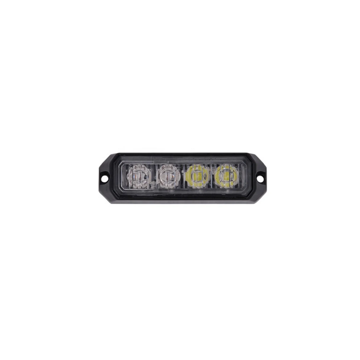 Flashing Lamp PC TIR Lens 12V Truck Motor Warning AMBER 4 LED Emergency Strobe Light For Vehicle