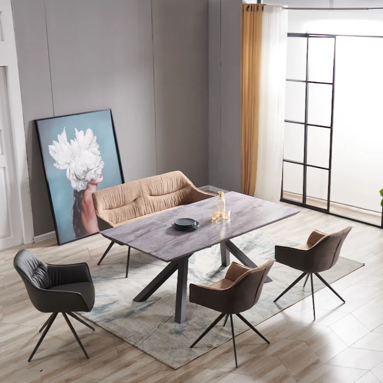 Contemporary Luxury Modern Grey Metal Dining Chair with Metal Legs Elegant Set Europe Style Time Room Furniture Colorful Color