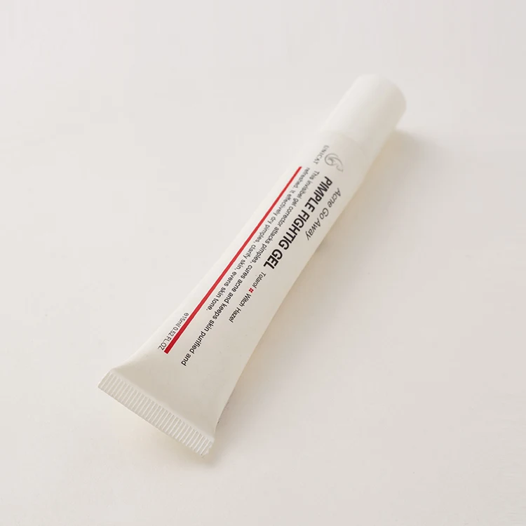 Empty Gel White Plastic Cosmetic Container Eye Cream Tube Packaging with Ceramic Applicator