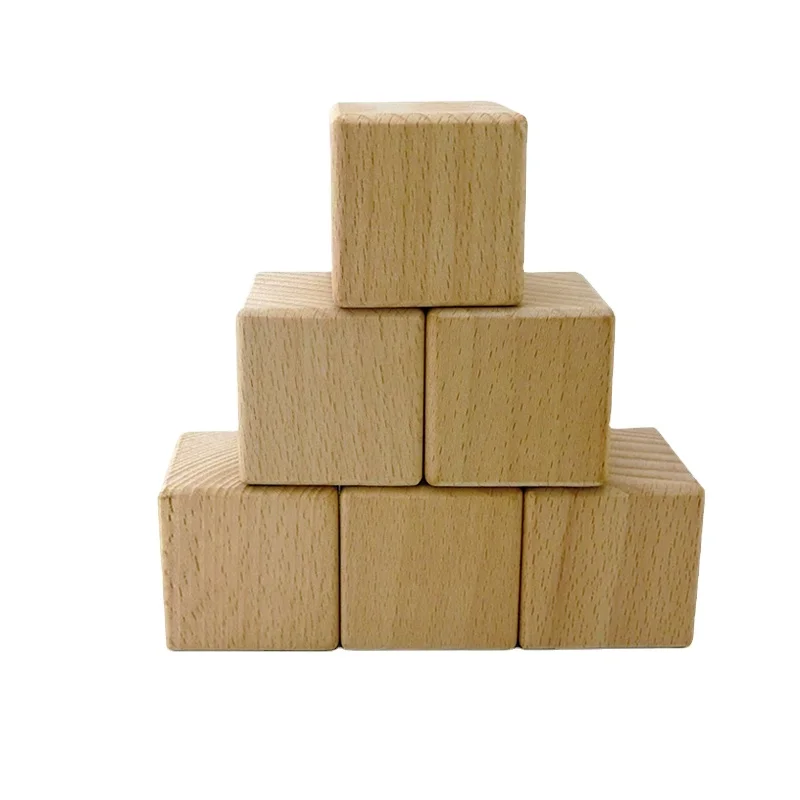 Необработанные Пустые Квадратные деревянные блоки из березы для рисования и украшения, изготовления пазлов и проектов «сделай сам»