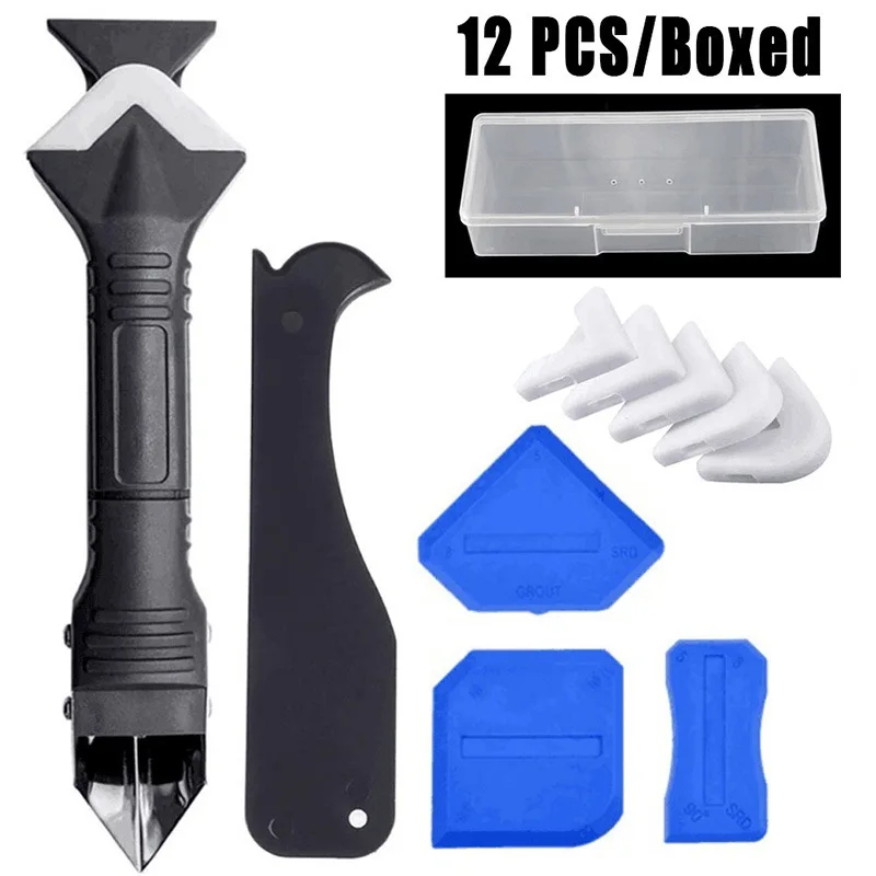 Silicone Caulking Tool Kit Caulk Sealant Finishing Remover Scraper Set