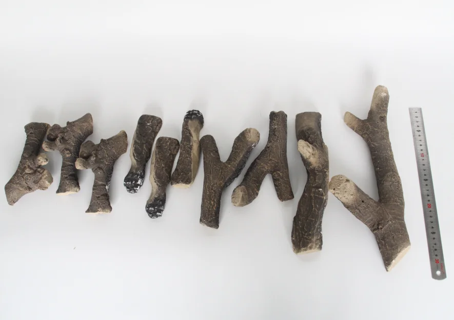 hot sale high temperture resistant decorative fireplace accessory ceramic logs
