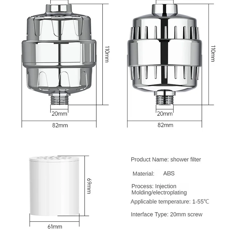 chlorine shower filter Low cost oem wholesale 20 stage shower filter