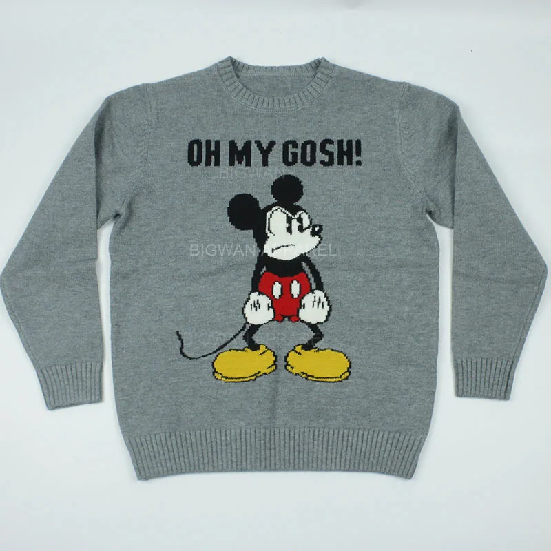 Custom LOGO OEM Children sweater intarsia knit kids pullovers knitwear crewneck knitted winter cotton designer girl sweater
