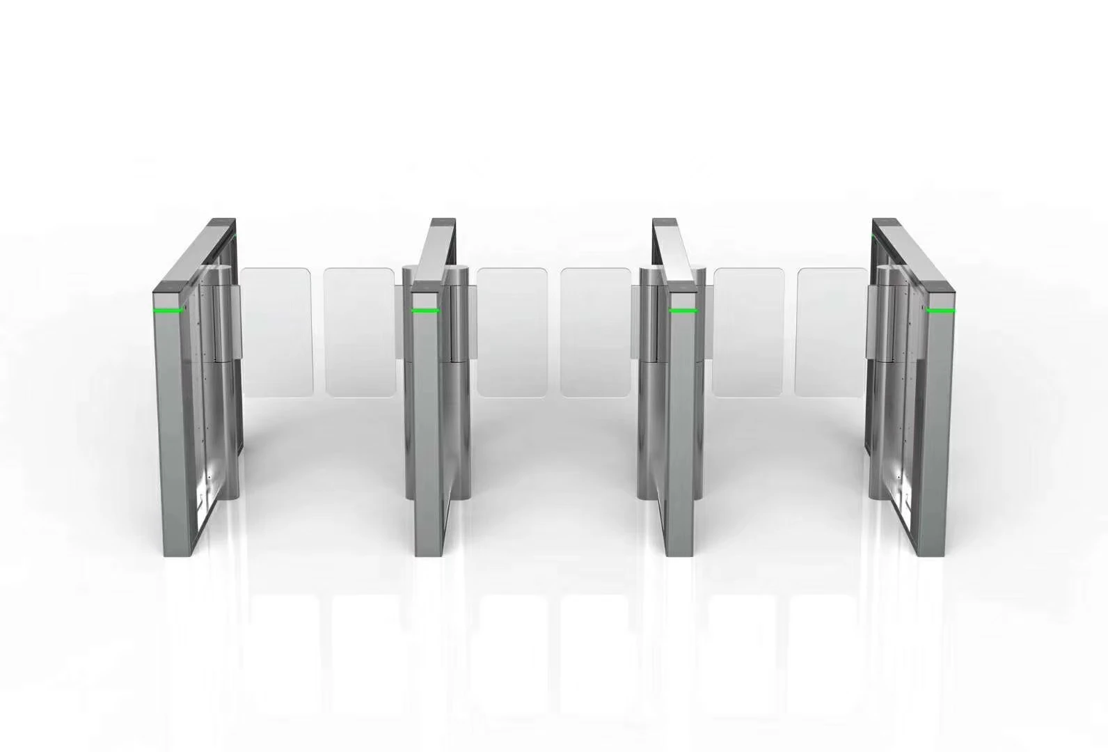 Automatic Swing Barrier Turnstile Speed Gate Half Height Glass Speed Sensor Gates For Pedestrian Passing