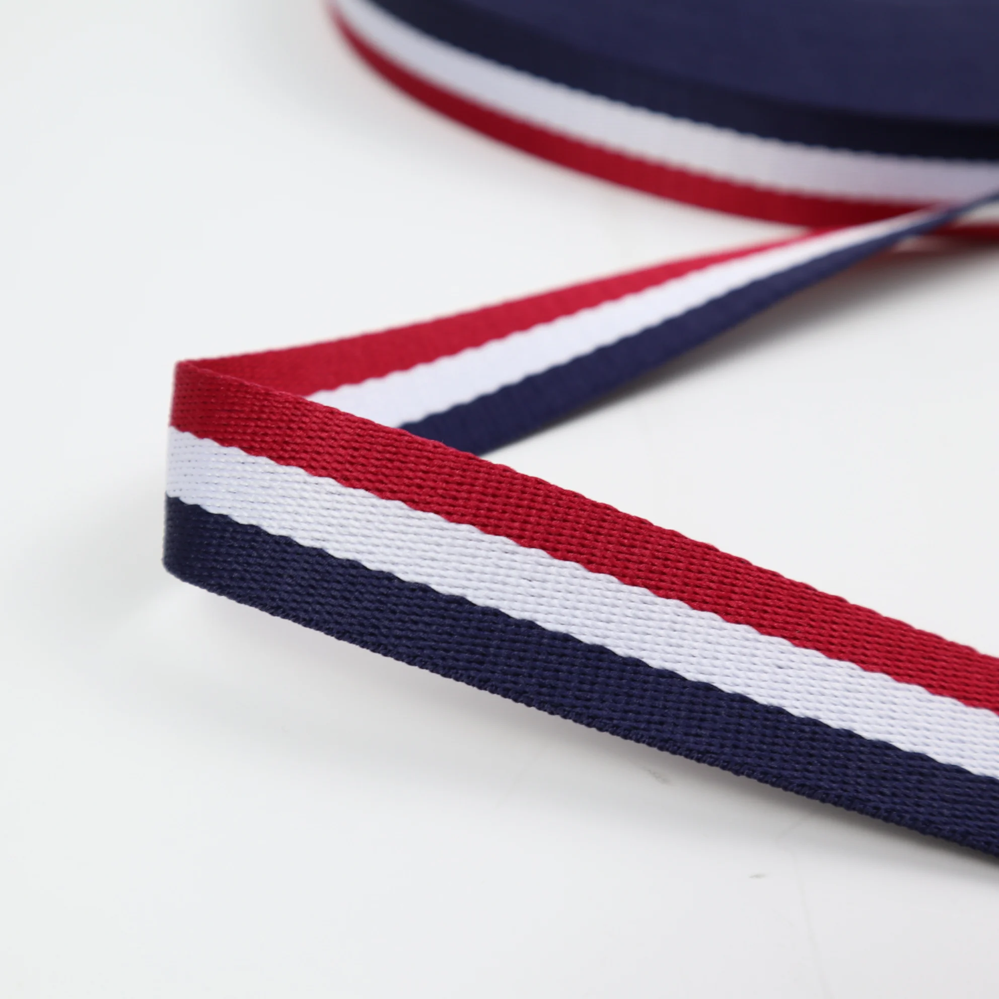 15mm-50mm custom high-quality fashionable nylon two-color polyester cotton woven belt suitable for luggage shoulder straps