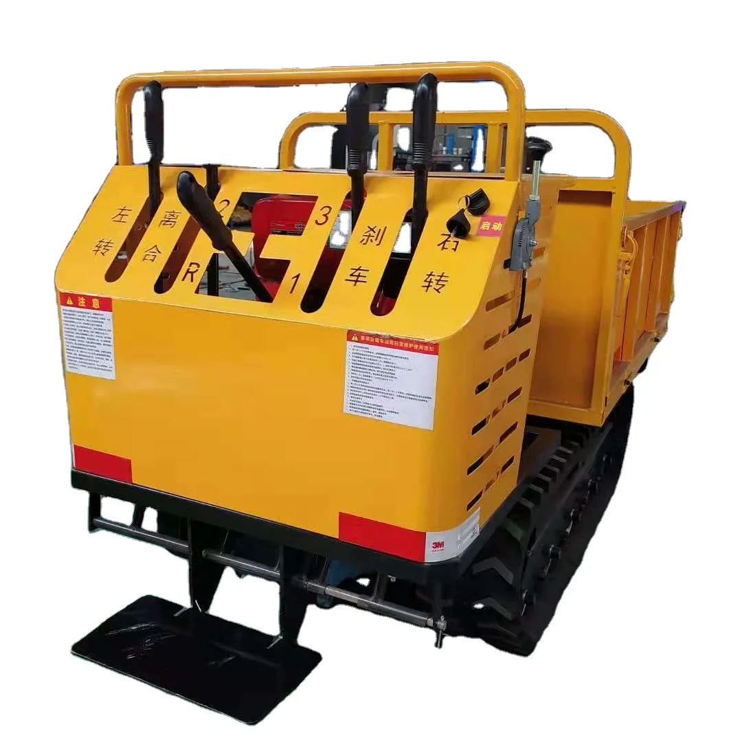 Mini Crawler Dumper Trucks Rubber Track 1 Ton Crawler Transporter Dumper