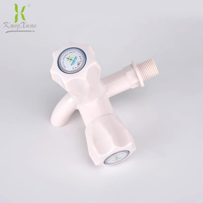 3 way ABS plastic bibcock water tap for mop pond, washing machine, swimming pool