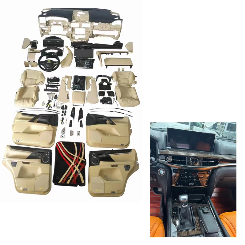Car interior parts Modified cluster instrument panel Dashboard Console For LEXUS LX570 Interior package 2008-2015 upgrade 2021