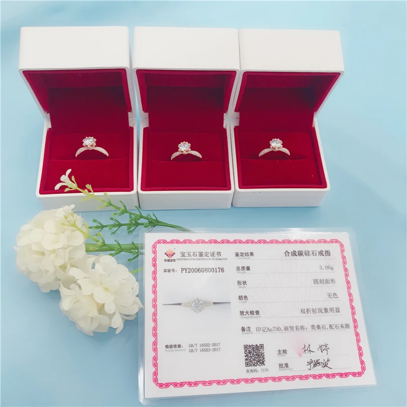 Роскошные ювелирные изделия на заказ обручальное кольцо forever love 18k из белого золота с бриллиантом
