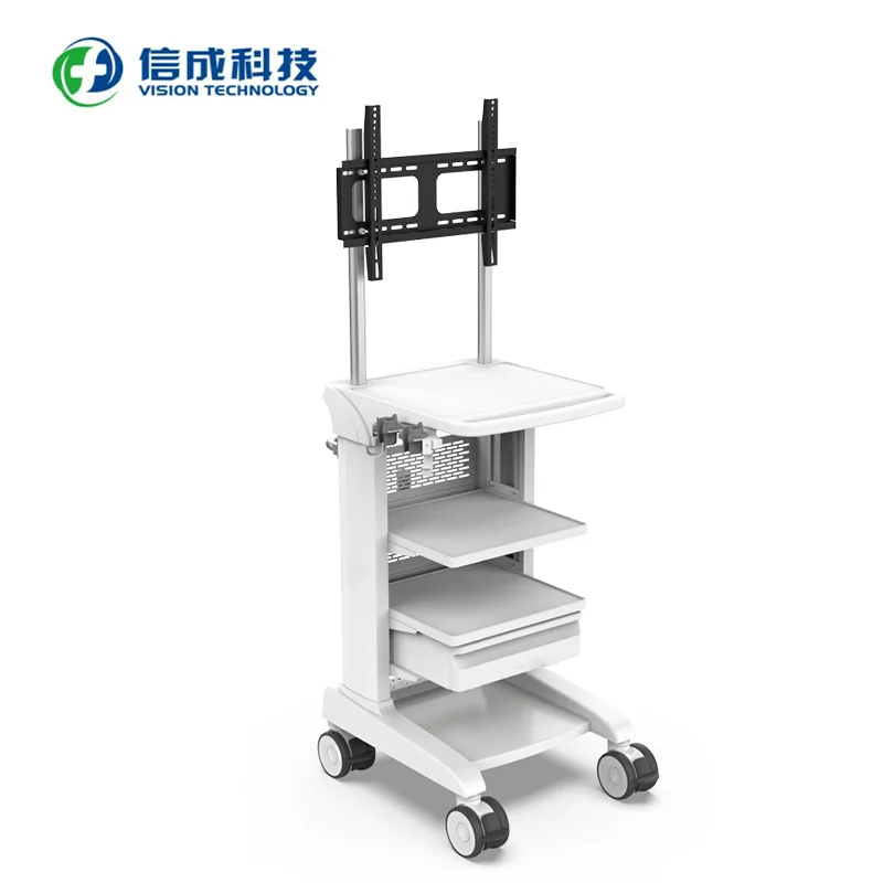 Endoscopic trolley Medical trolley with casters on wheels