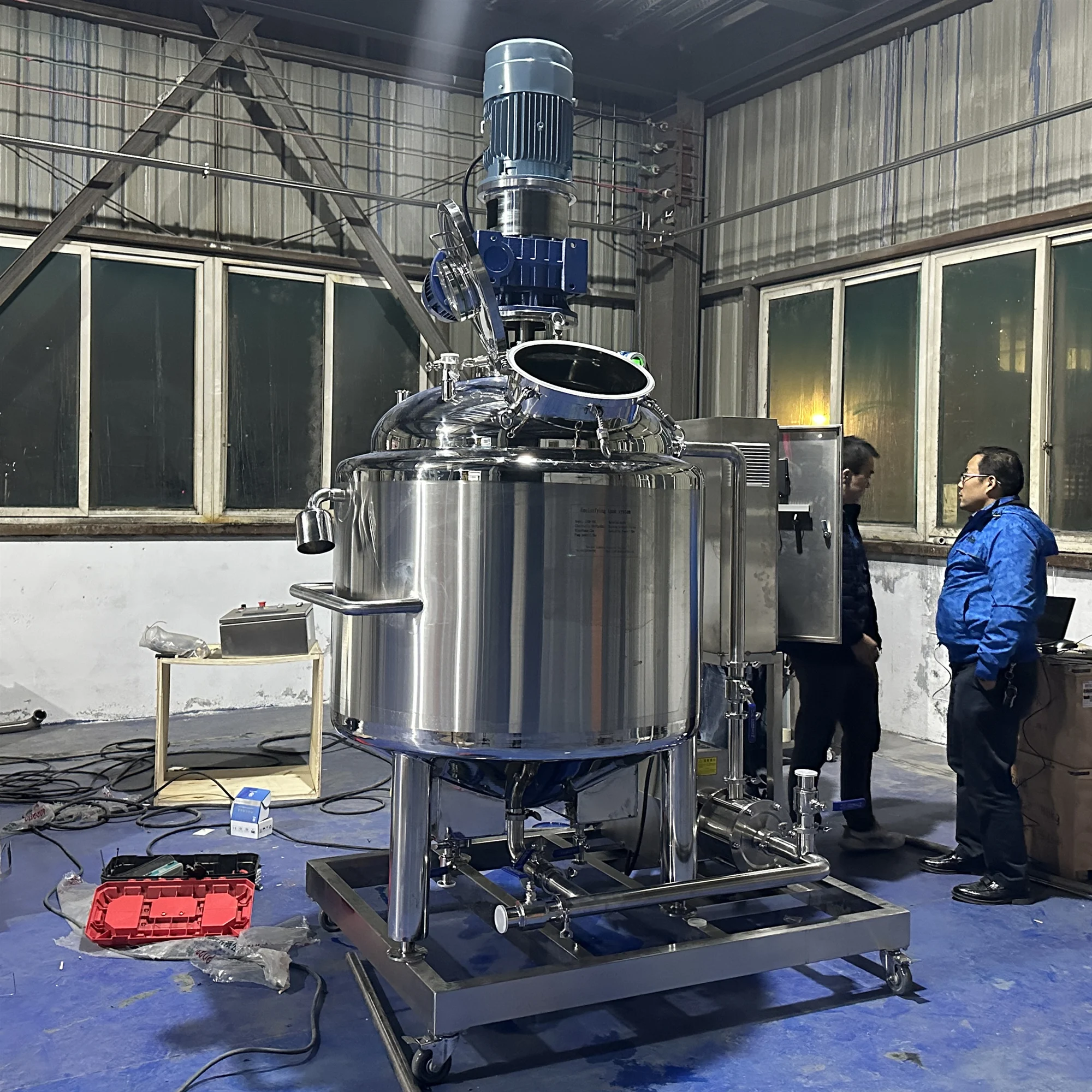 Vacuum Homogenizer Paste Mixing Tank Body Lotion and Cream Making Machines
