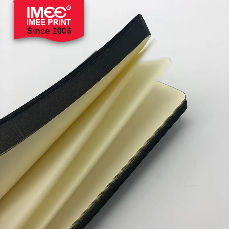  IMEE горячая Распродажа роскошный бизнес Пользовательский логотип Печатный Мягкий Черный Блокнот из искусственной