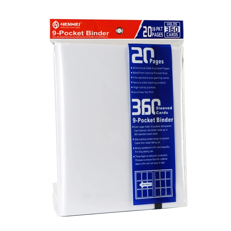  9 pockets card game plastic album binder photo