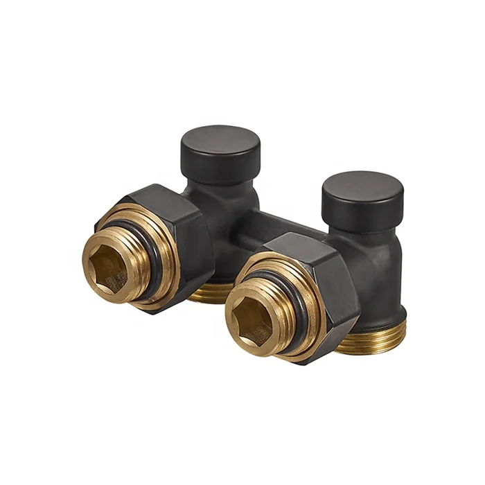 New Design Thermostatic H Type Brass Angled Radiator Valves For Underfloor Heating Systems BJ36002-J