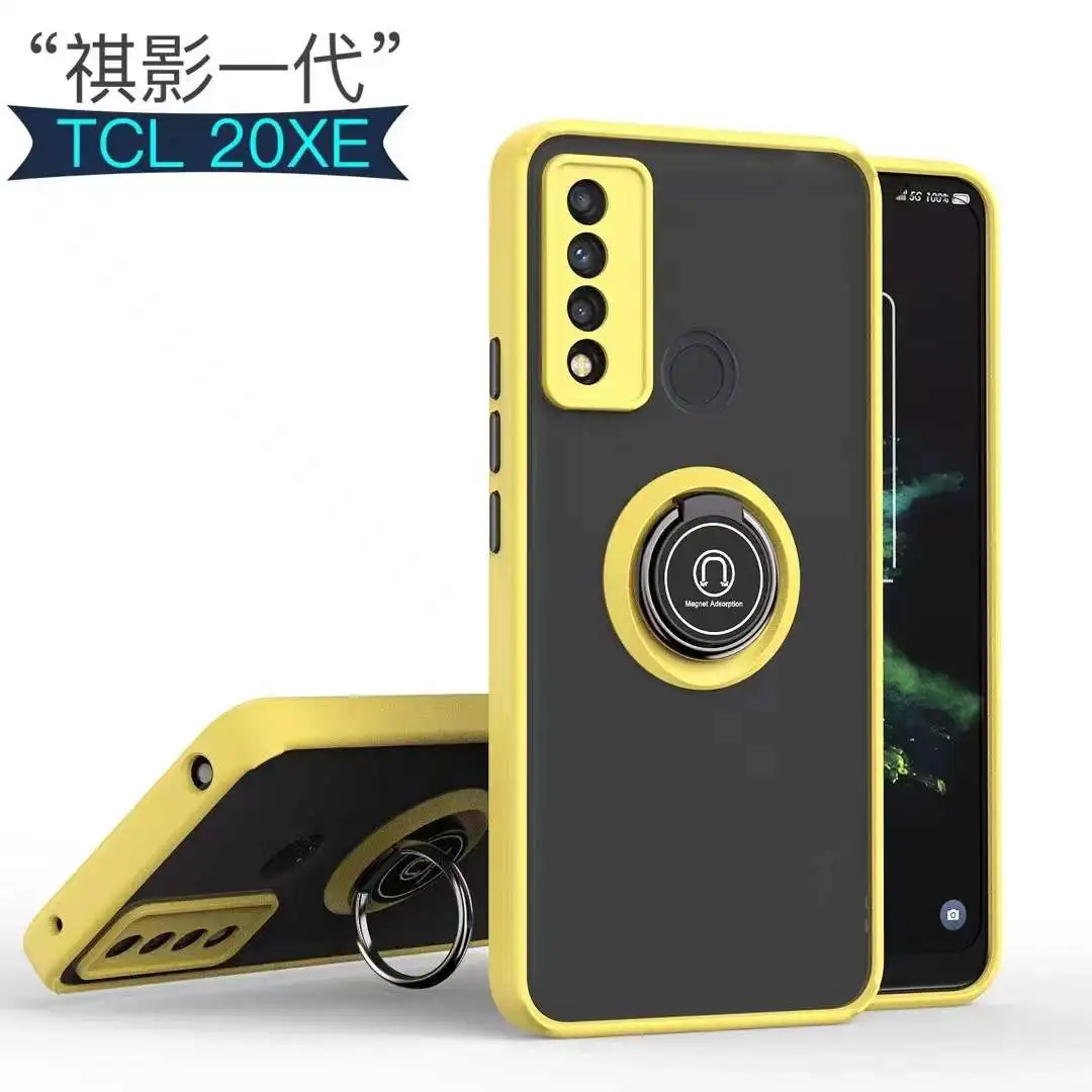 Car Mount Metal Kickstand Shockproof Combo Color wholesale mobile Bulk Silicon Phone Case For Tcl 20 Xe Revvl 6 pro 5g