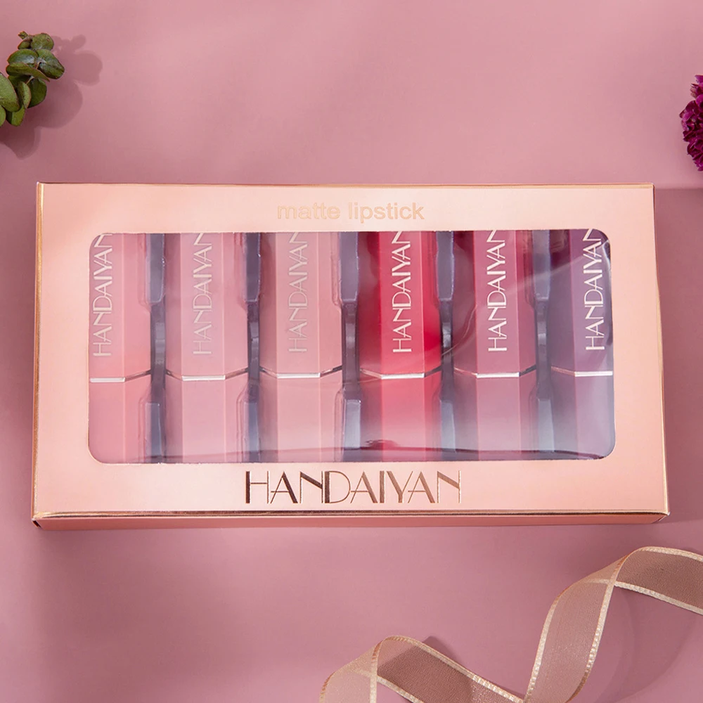 Wholesale High Quality Organic Makeup Private Label Silky Smooth Lipstick set Custom