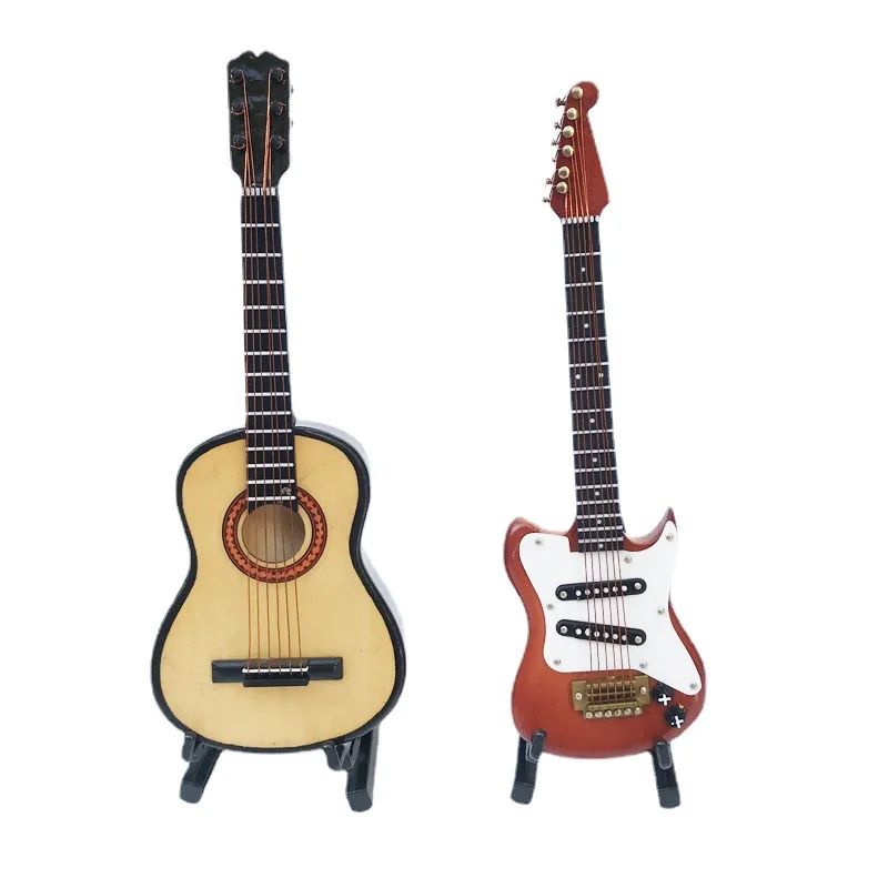 1:6 scale music instrument mini guitar model for miniature decoration