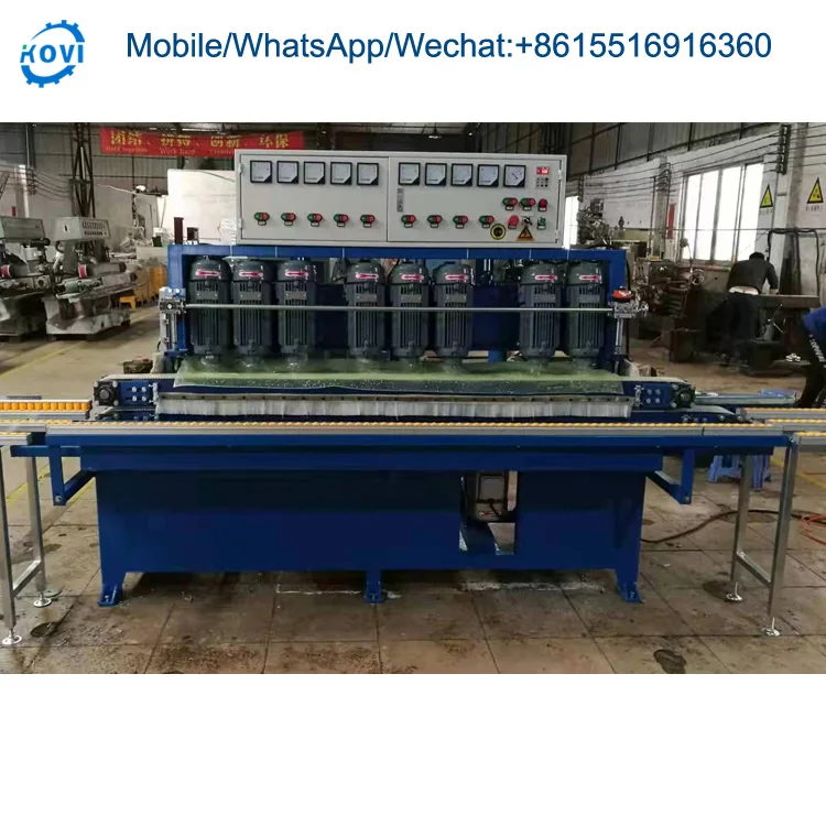 Small glass edge polish edging beveling machine mirror straight line glass polishing machine