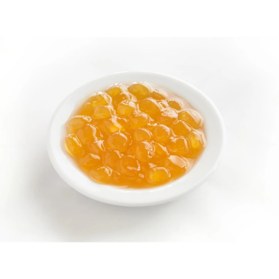 Customized Mango Flavor Tapioca Pearl Raw Boba Tea Topping 9.5mm Made In Tawan For Sale