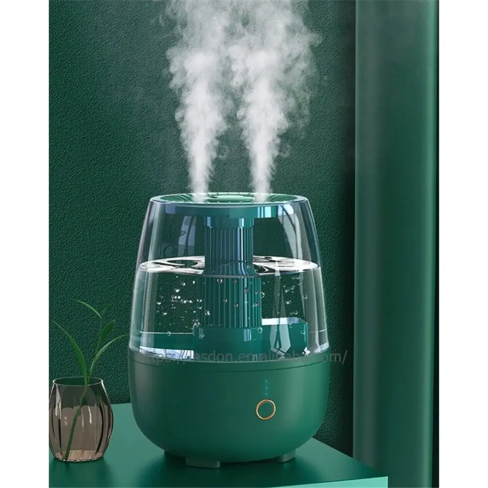 6.5L Dual Spray Humidifier Portable Air Mist Maker H2O Nano Mist  Large Water Tank Home Use Ultrasonic Air Humidifier
