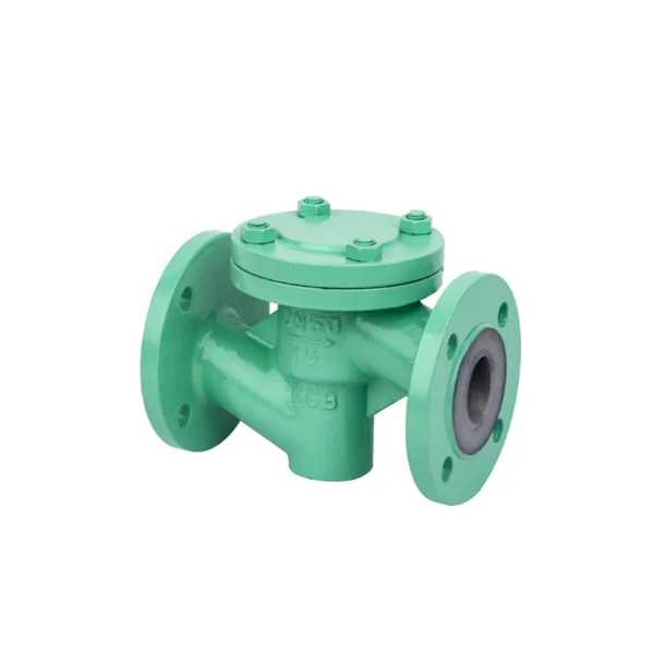 GB стандартный FEP/PTFE/PFA облицованный поворотный/подъемный обратный клапан фланцевого типа для химической промышленности