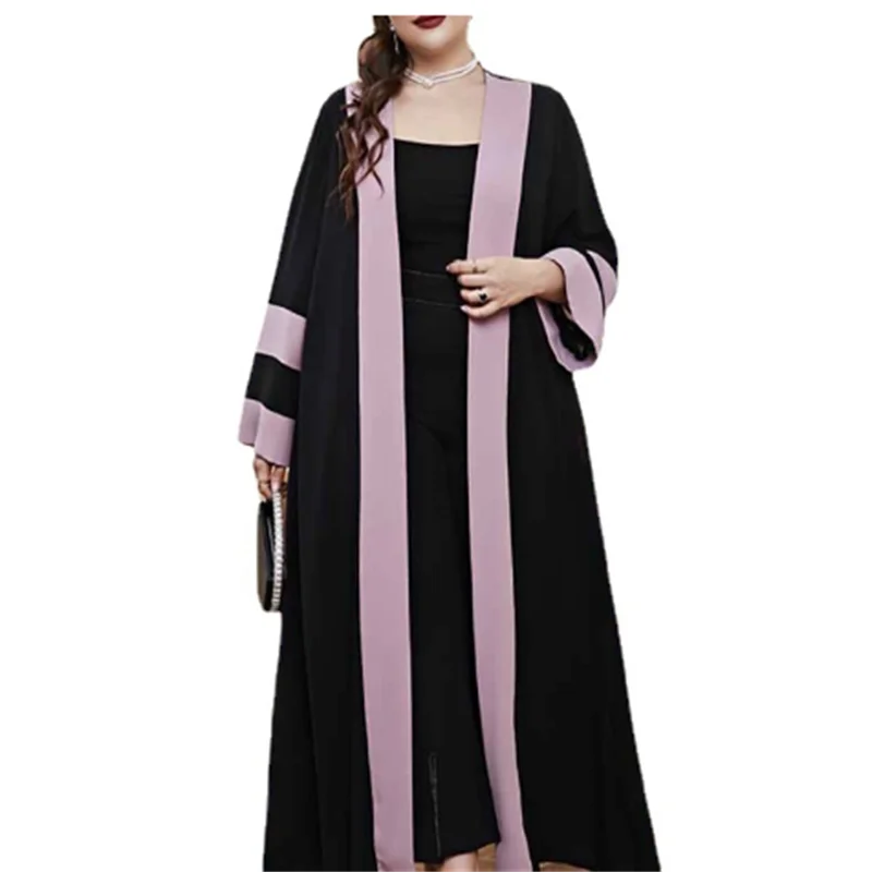 High Quality Muslimah Turkish Dubai Islamic Abaya Dress Floor Length Cardigan Robes