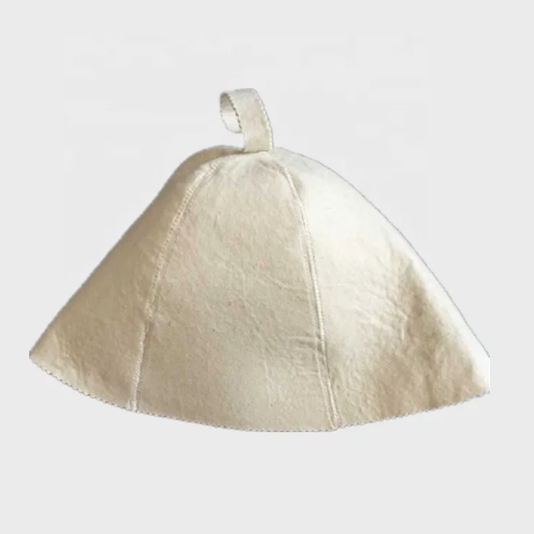 Custom high quality 100% wool russian felt sauna hat