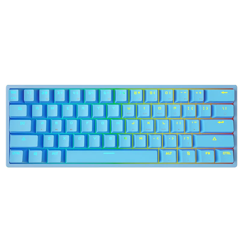 61Keys RGB Backling Gaming Keyboard Colorful Mechanical Custom Gaming Keyboard For Desktop