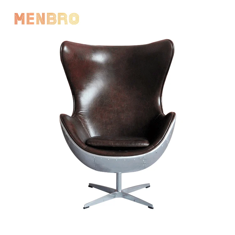 
Vintage Design Home Furniture Aluminum Swivel Pod Egg Chair Aviator Egg Chair Jacobsen Aviation Spitfire Aluminum Swivel Chair 