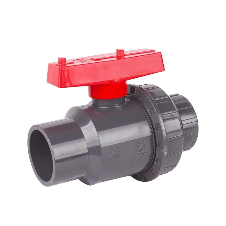 
UPVC single union ball valve PN16/PN10 EPDM seal professional quality 