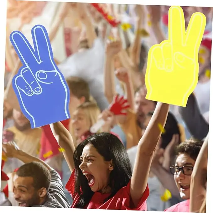 10 pcs Foam Fingers Shape Gloves Party Supplies Cheer Props Sports Events Cheerleading Foam Hand Pointer Girl Eva Gloves