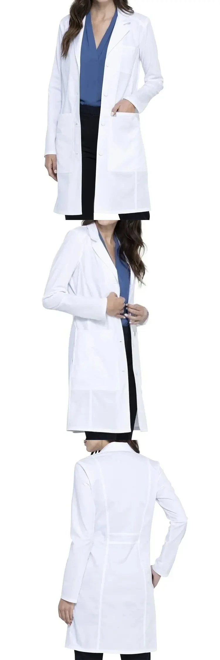 Wholesale Designer Hospital Doctors Uniform Pharmaceutical Workwear Lab Coats for Female and Male Polyester Medical Uniforms