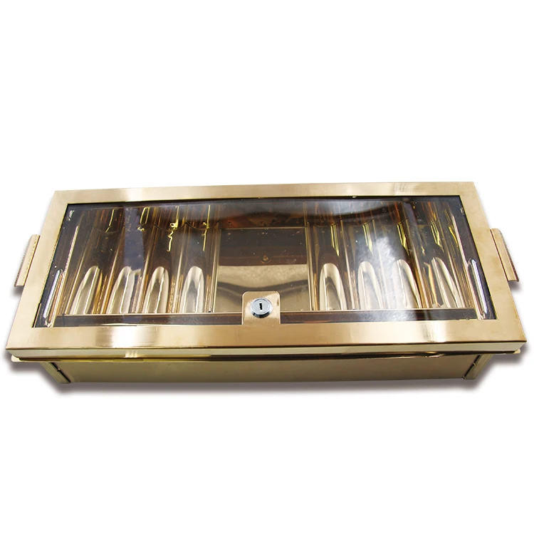 Casino Acrylic Black Table Accessories Poker Chip Holder With Double Lock Trolley