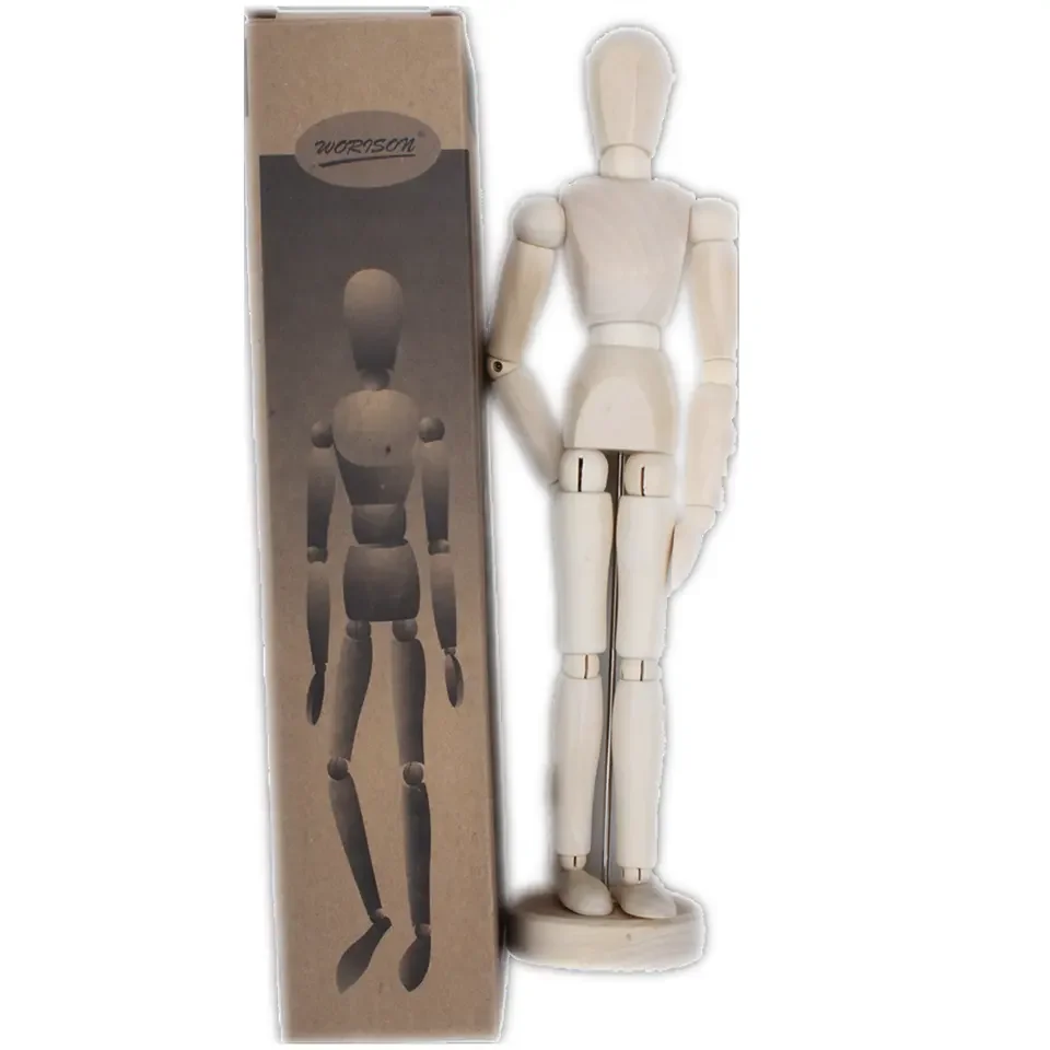 4.5/5.5/8-inch Flexible Body Art Supply Wood Artist Drawing Manikin Mannequin Model For Artist Drawing Sketch