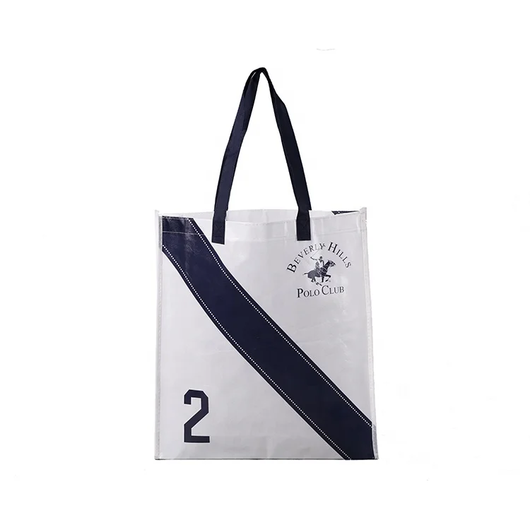 Custom Simple PP Non Woven Full Color Printing Laminated Shopping Advertisement Bag Promotional Outside non woven handles