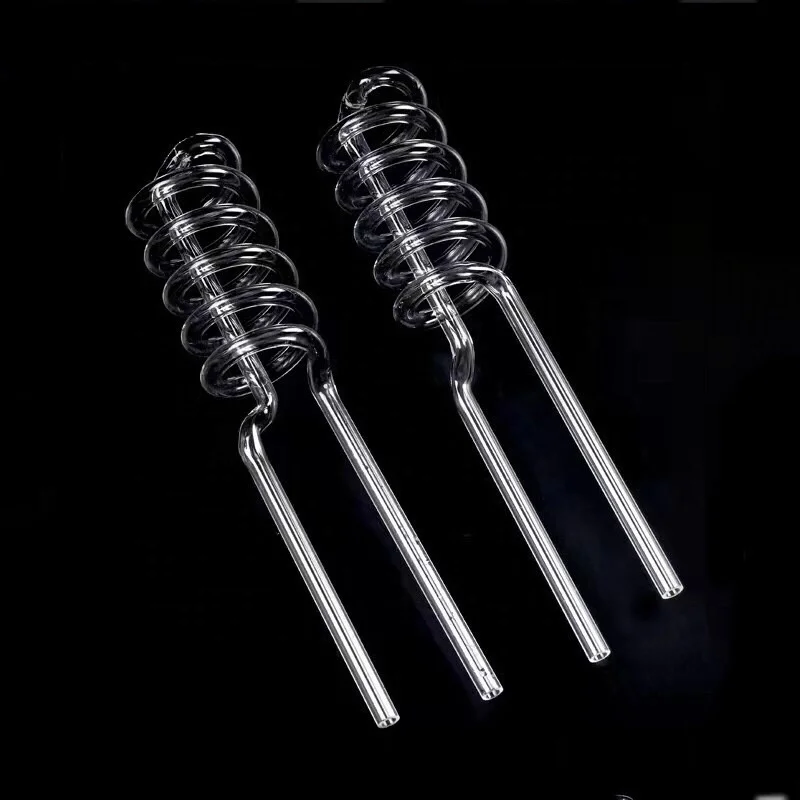 High temperature resistant quartz glass coil, spiral tube and bend