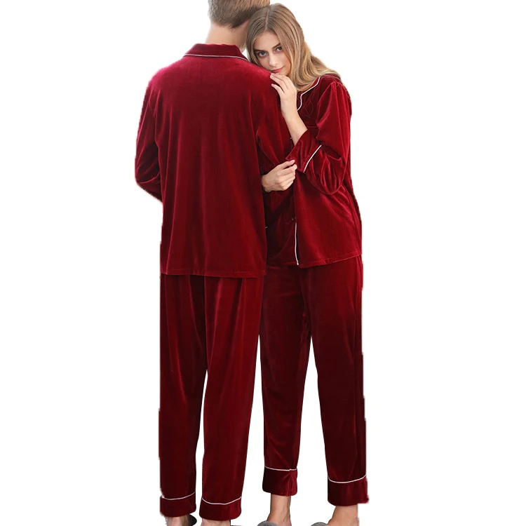Wholesale Cotton sleepwear Turkish Fleece Flannel Funny Couple christmas pajamas Sets
