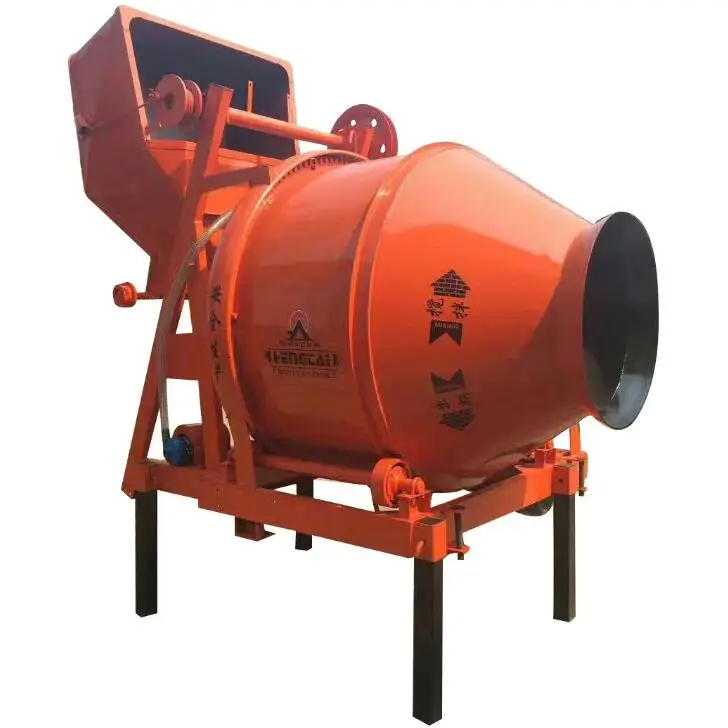 best quality wheels JZC concrete mixer loader concrete mixing machine with loading hopper for person construction