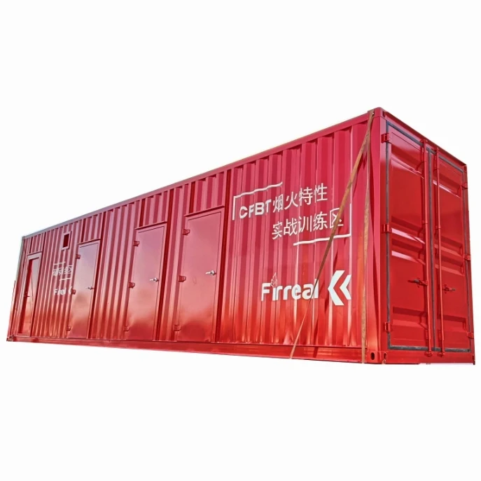 Real smoke real fire training container