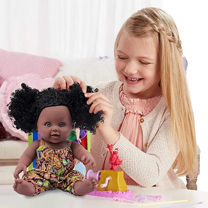 Wholesale Price Mini Black Doll Inflatable Play Doll Reborn Dolls House Decoration Kids Toy