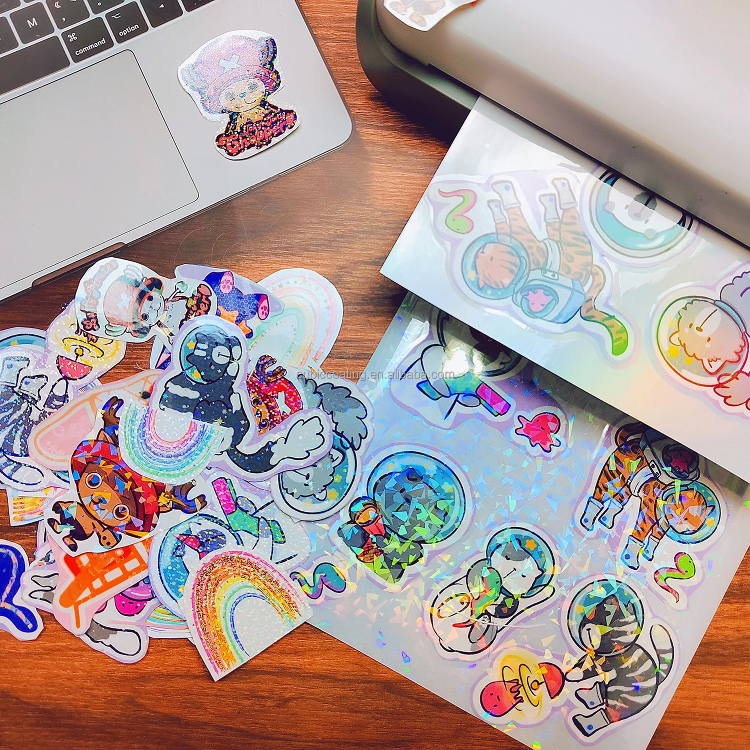 CPP PVC BOPP transparent holographic glass laminating pouch film roll cold hot thermal lamination film
