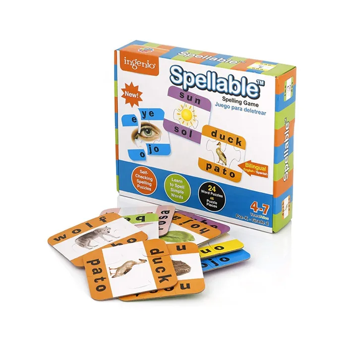 Custom Printing Baby Kids English Animal Tarjetas Educativas Flash Study Cards