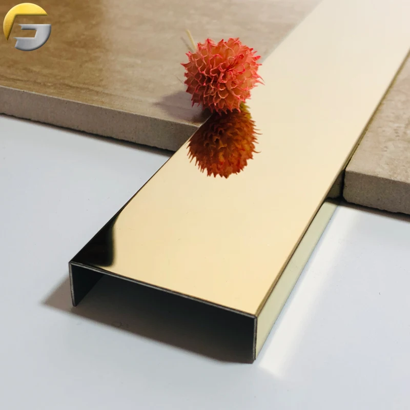 ZB0090 Stainless Steel Tile Trim Products Golden Metal Strips Product Golden Metal Strips