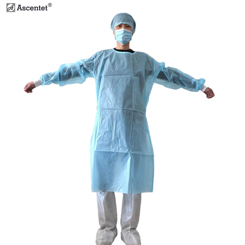 Concise design pp isolation gown disposable isolation gown non-woven isolation gown