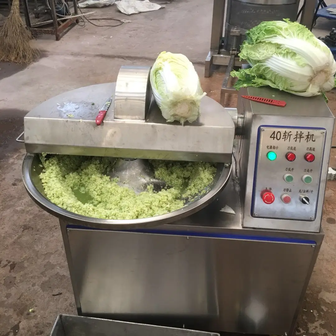Automatic Meat Vegetable Chopper Sausage Bowl Cutter Machine