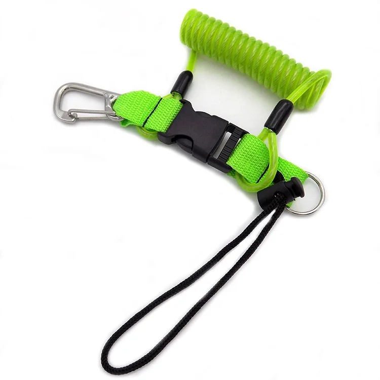 GuoFeng Flexible Divers BCD Extending Coil Lanyard with Quick Release for safety