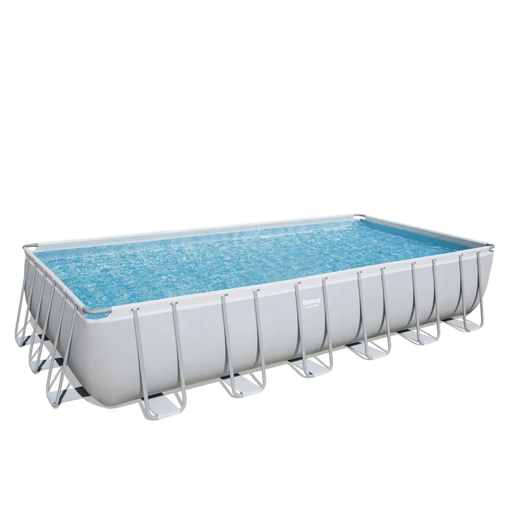 Bestway-56474 Power Steel Rectangular Plastic Frame Family Lounge Swimming Pools Products